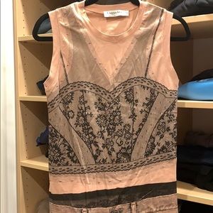 Christian Dior Boutique 90s Lace Print Tank